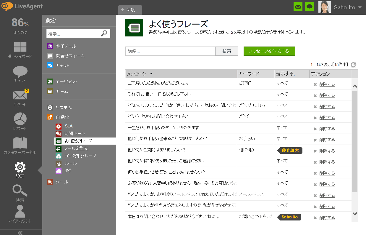 よく使うフレーズ